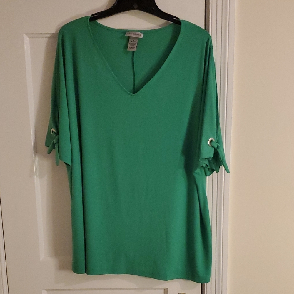 Catherines Green Relaxed 3/4 Sleeve Tunic